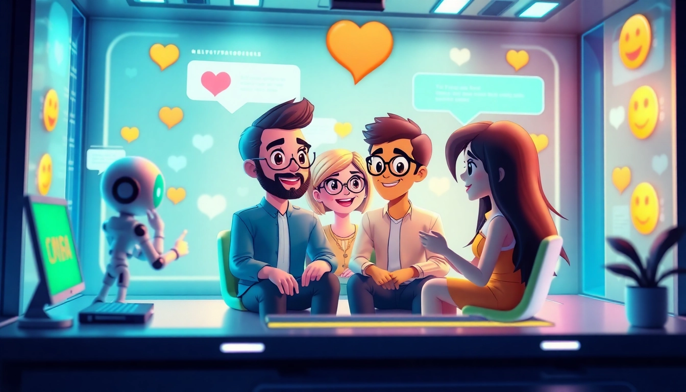 Experience engaging AI chats interacting with animated characters on a platform focused on crush on ai.
