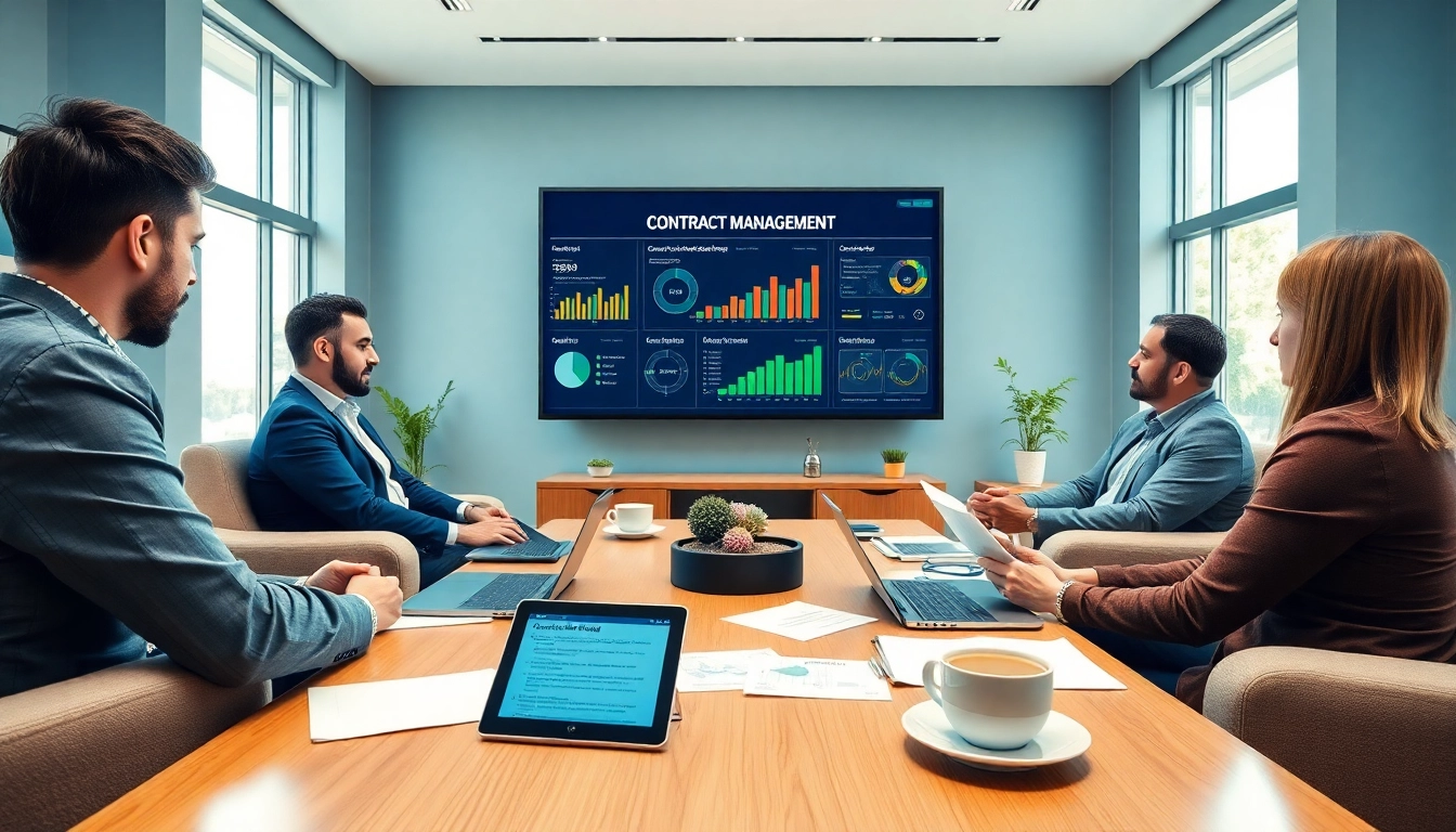Enhance Contract Management processes in a professional setting with analytics visuals.
