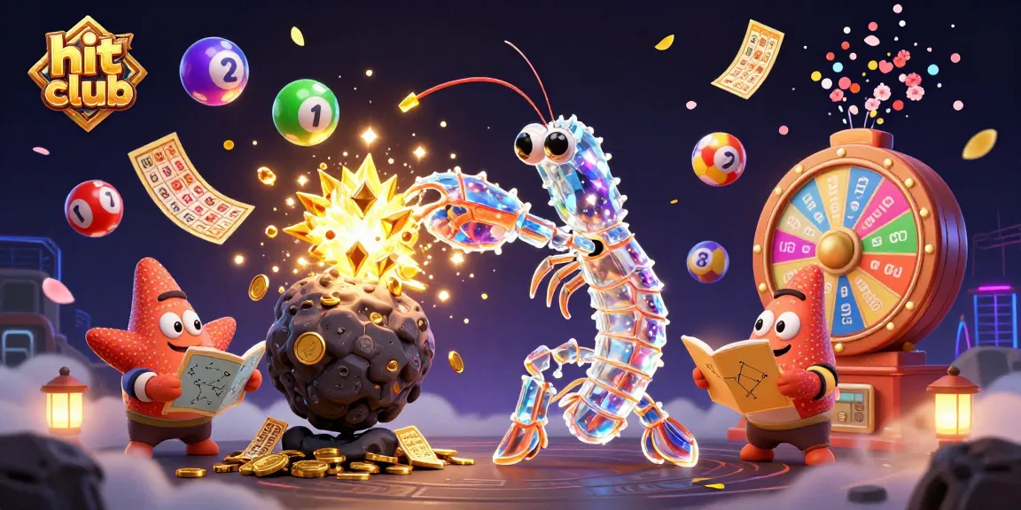 Hit club showcases vibrant gaming action with dynamic colorful elements and galactic characters.