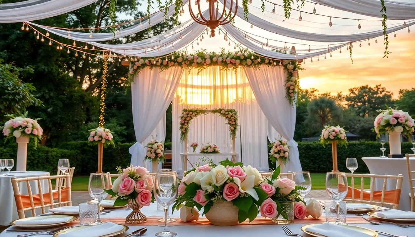 Experience the charm of the best wedding venue Jacksonville with a picturesque outdoor setup.