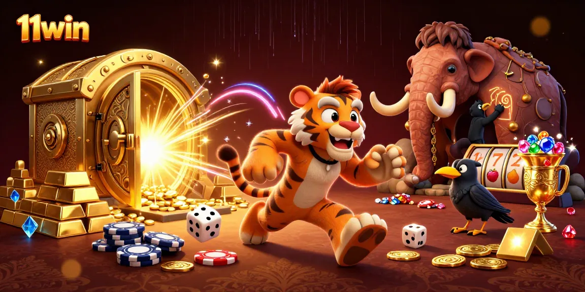 Engage with the vibrant 11win slots as the caveman and sabertooth tiger enhance your casino adventure.