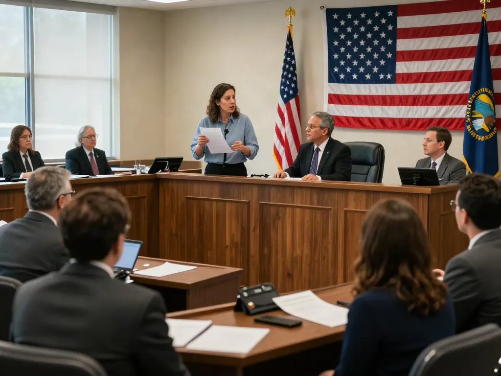 DUI arrests in Cherokee County GA depicted in courtroom with attorney advocating.