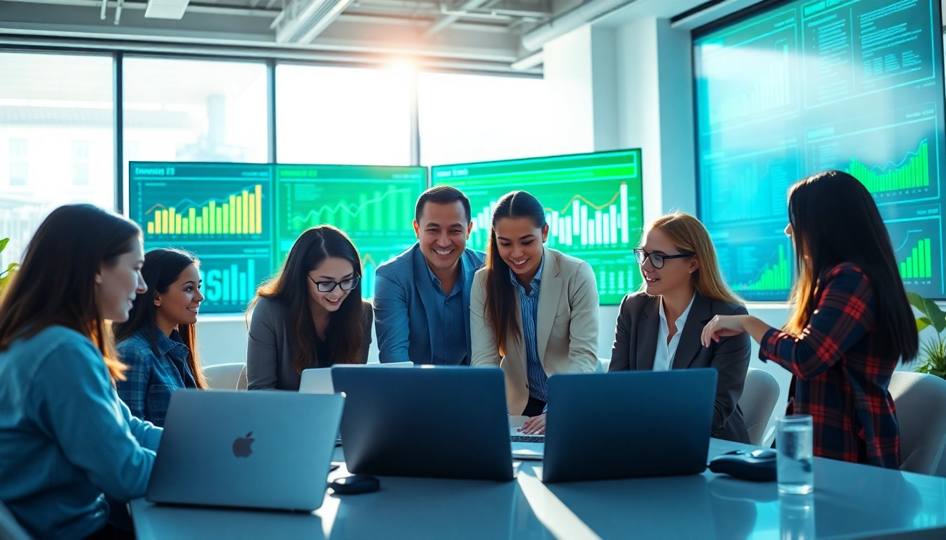 Find msp companies near me with dedicated IT professionals analyzing data in a collaborative office.