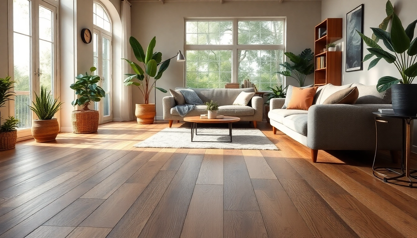 Showcase of vinyl plank flooring in a cozy living room with natural light and warm decor.