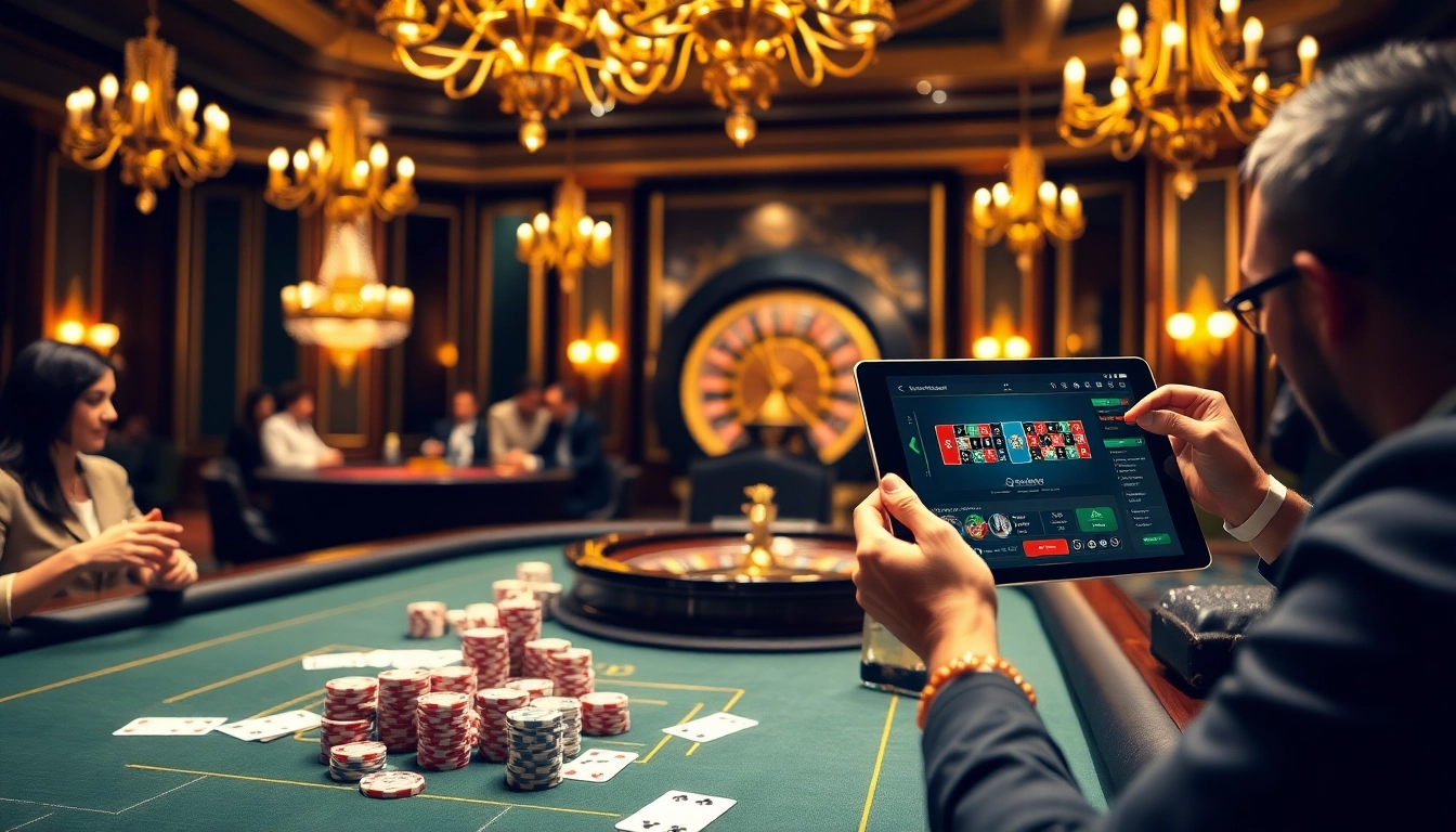 Experience the excitement at pg88 casino with vibrant roulette and poker games amidst a luxurious atmosphere.
