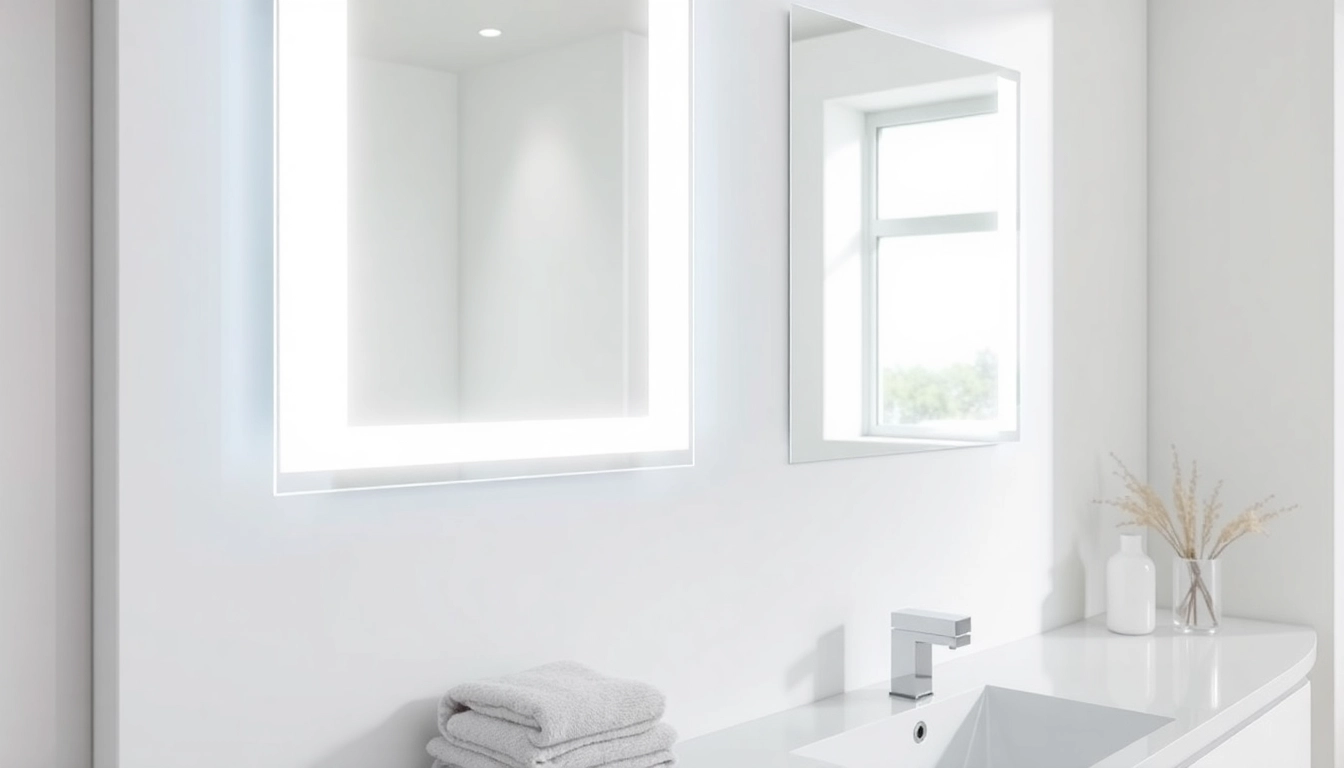 Enhance your space with a stunning LED mirror and led lights reflecting modern elegance.