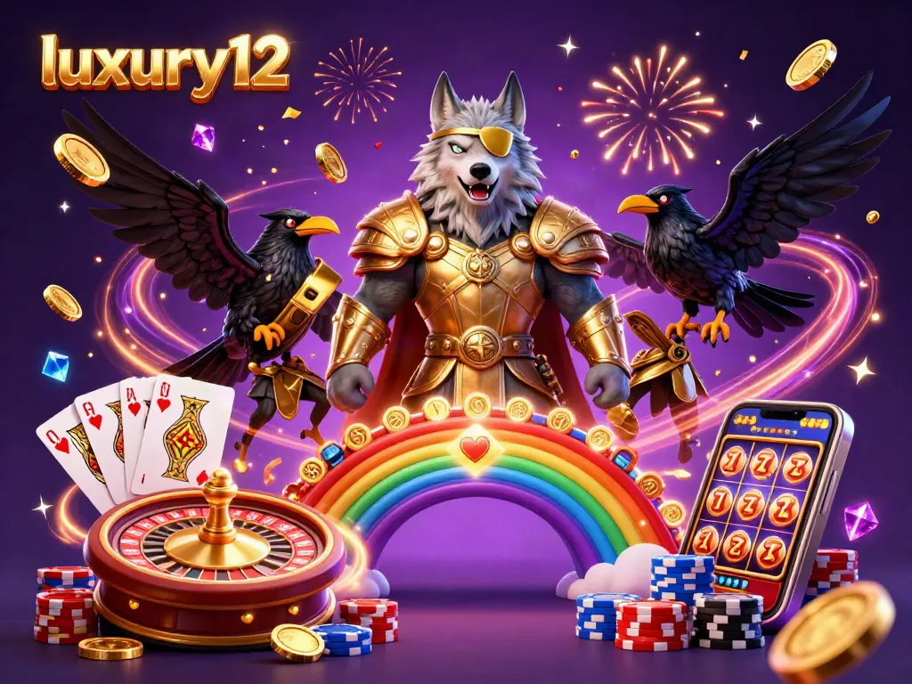 Engage with luxury12 for thrilling casino experiences featuring vibrant slot reels and golden elements.