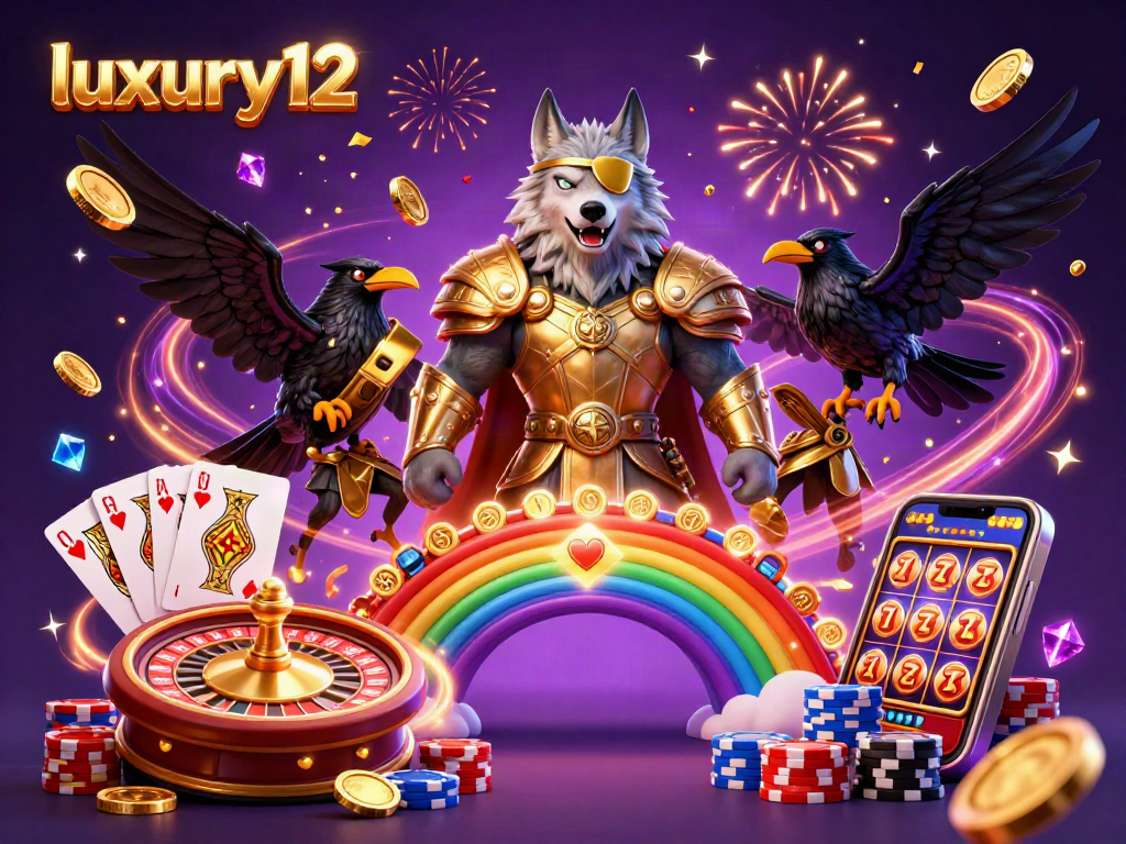 Engage with luxury12 for thrilling casino experiences featuring vibrant slot reels and golden elements.