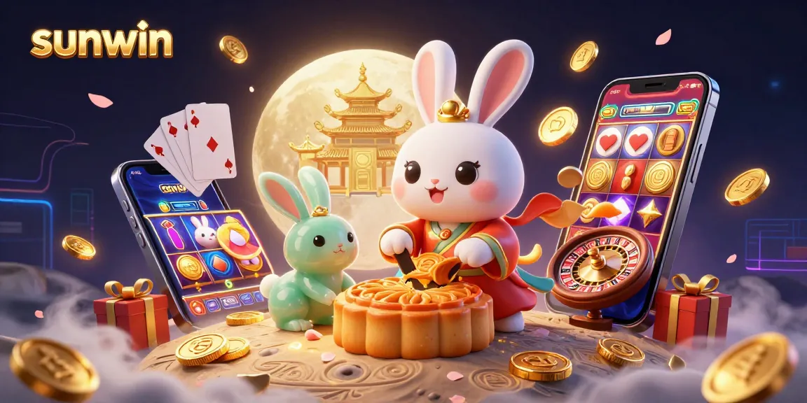 Engage with sunwin by enjoying vibrant 3D casino games featuring colorful poker chips and slot games.