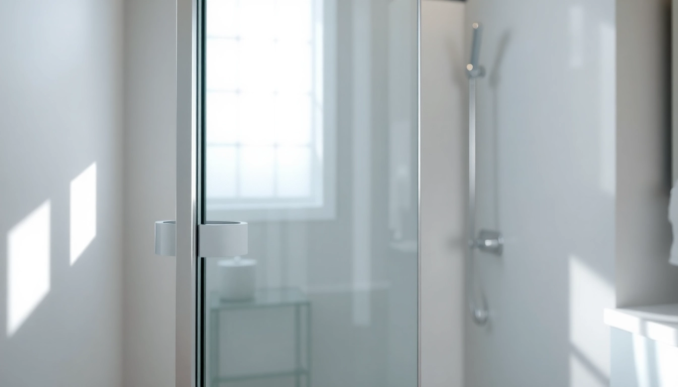 Showcase of shower doors sliding in modern bathroom design with chrome features and elegant frost.